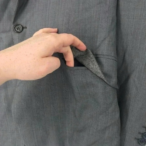 Vintage 1992 Dunhill Italy XL Wool Striped Blazer 45R Luxury Mens Suit Jacket - Picture 6 of 14